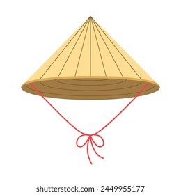 Vietnamese Traditional Hat Cartoon,Digital Art Illustration