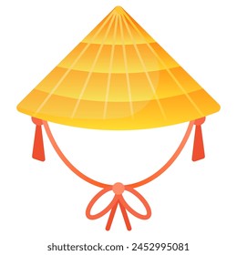 Vietnamese Traditional Hat Non La Conical Hat Illustration