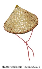 Vietnamese traditional hat. Vector isolated illustration.