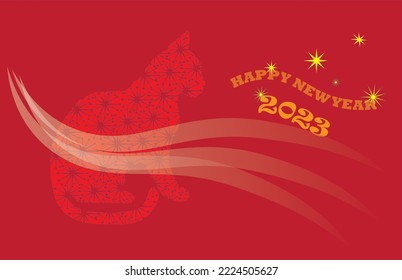 Vietnamese traditional New Year greeting card vector design