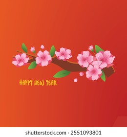 Vietnamese traditional new year vector set. Vietnamese Tet clip art. Lunar new year. Tet festival. Yellow Apricot Flower.