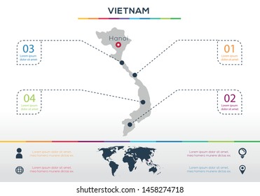 VIETNAM-info graphics elements Vector illustration