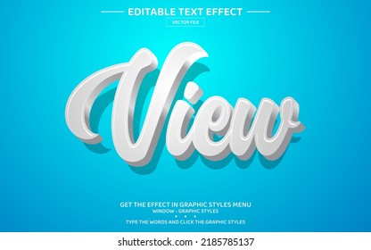 View 3D editable text effect template