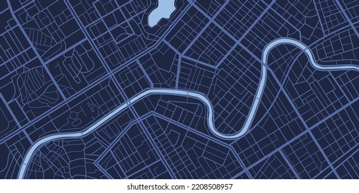 View from above the map buildings. Detailed view of city from above. City top view. Abstract background. Map navigation to own house. Flat style, Vector, illustration isolated.