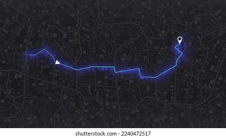View from above the map buildings. Gps map navigation to own house. Detailed view of city. Abstract transportation background. Vector, illustration.