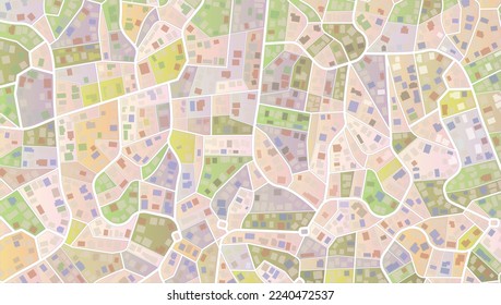View from above the map buildings. Gps map navigation to own house. Detailed view of city. Abstract transportation background. Vector, illustration.