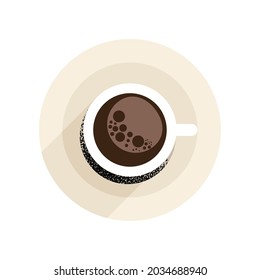 icono de vista aérea de café aislado