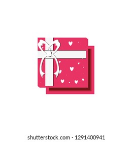 view aerial of gift box present icon