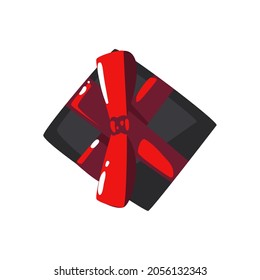 view aerial of gift isolated icon