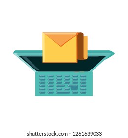 view aerial of laptop computer isolated icon