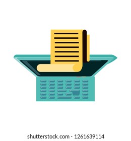 view aerial of laptop computer with paper receipt