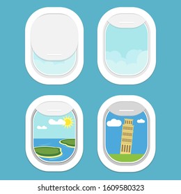 View from the airplane porthole.