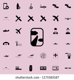 view from the airplane window icon. Airport Icons universal set for web and mobile