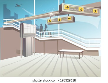 Die Aussicht auf den Flughafen 