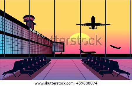 view from airport terminal