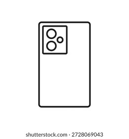 Vista de la parte posterior de un teléfono móvil