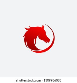 View Back Side Horse logo design