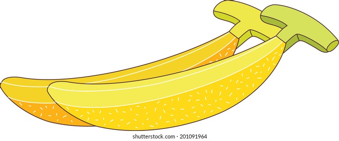 The view of banana 
