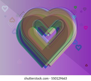 view beside different valentine vector background, assorted movement among repeat