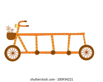 The view of bicycle 