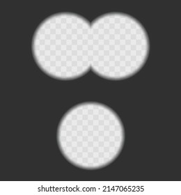 View from the binoculars, isolated on transparent background. Scope template. View through a rifle scope. Vector illustration. EPS 10.