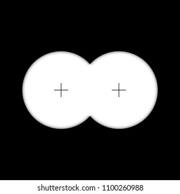 View binoculars on a transparent background. Vector illustration.