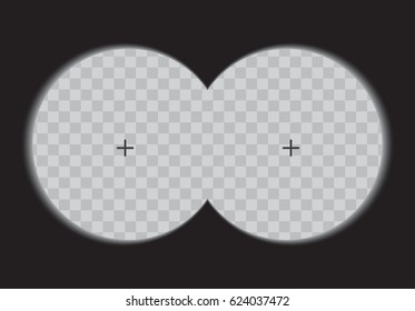 View binoculars on a transparent background. Vector illustration.