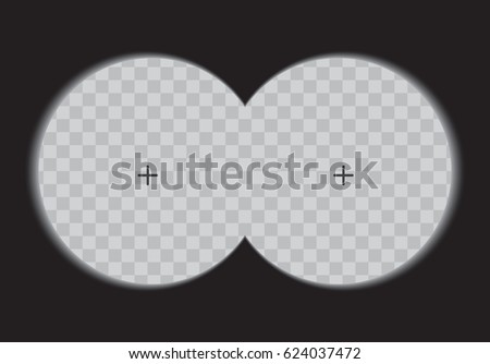 View binoculars on a transparent background. Vector illustration.