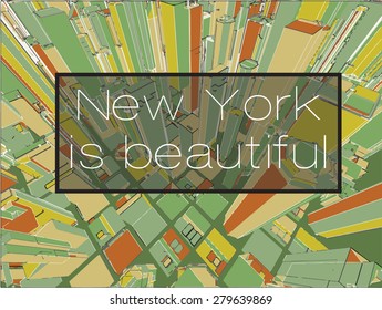 The view from the bird's-eye view of New York City, the picture