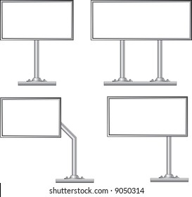 View of a blank highway billboard