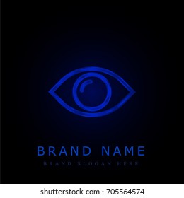 View blue chromium metallic logo