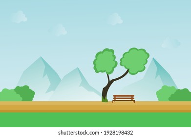 view of blue sky and roadside garden