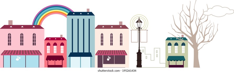 The view of building in the town 