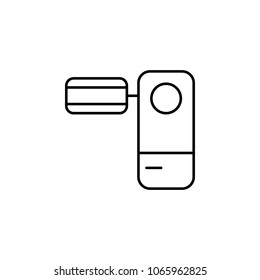 view camera icon. Element of simple icon for websites, web design, mobile app, info graphics. Thin line icon for website design and development, app development  on white background