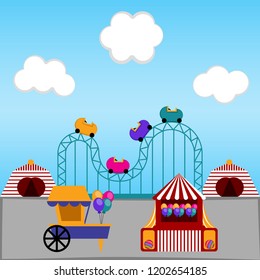 View of a carnival theme park. Vector illustration design