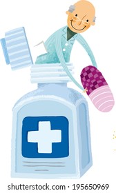 La visión de la química es sostener una píldora 