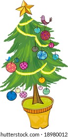 La vista del árbol de navidad 
