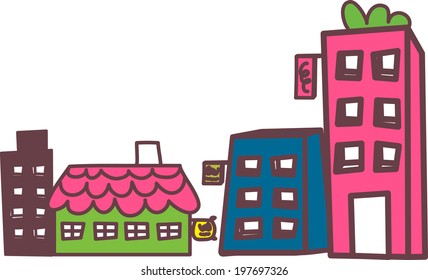 The view of city 