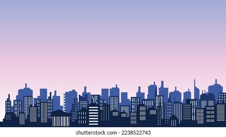 View of the city center with lots of malls and apartments around it