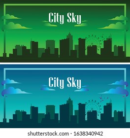 view of the city sky. modern background