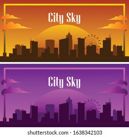 view of the city sky. modern background