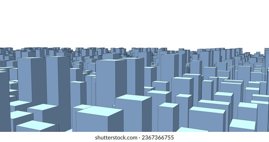 View of a city. Vector illustration