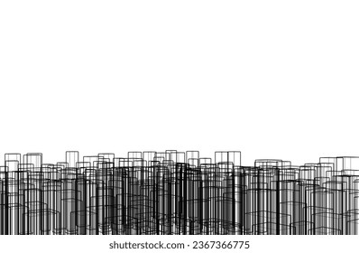 View of a city. Vector illustration
