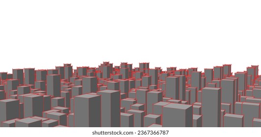 Vista de una ciudad. Ilustración del vector