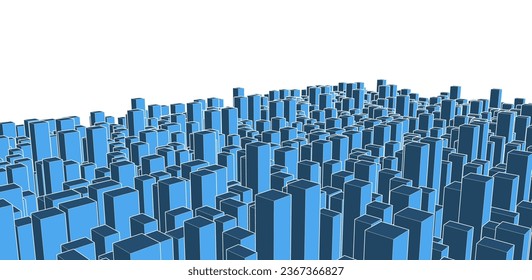 View of a city. Vector illustration