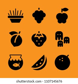 view, clean, summer and mix icon set. Vector illustration for web and design.