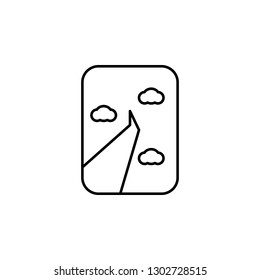 view of the clouds from the plane icon. Signs and symbols can be used for web, logo, mobile app, UI, UX