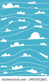 View of clouds at the sky with white line