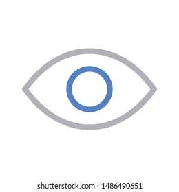 view colour line vector icon