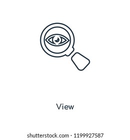 View concept line icon. Linear View concept outline symbol design. This simple element illustration can be used for web and mobile UI/UX.